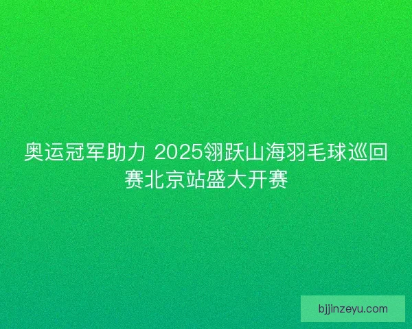 奥运冠军助力 2025翎跃山海羽毛球巡回赛北京站盛大开赛